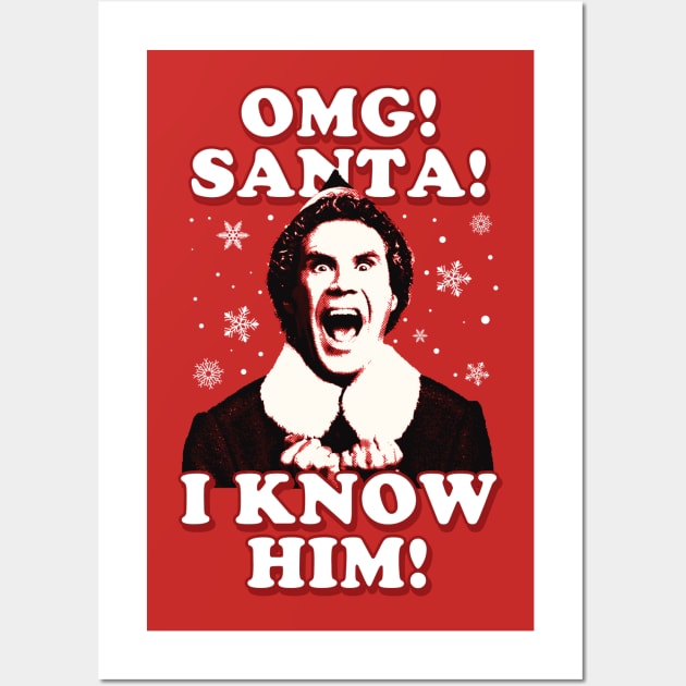 omg santa i know him Wall Art by Colana Studio